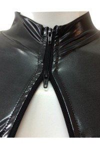 SKTF023 chest tight zipper jumpsuit side view